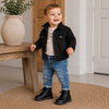 Babylaarzen Zwart Mat Gevoerd