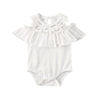 Baby Romper Fiore Wit