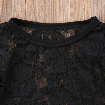 Baby Romper Rose Lace Black