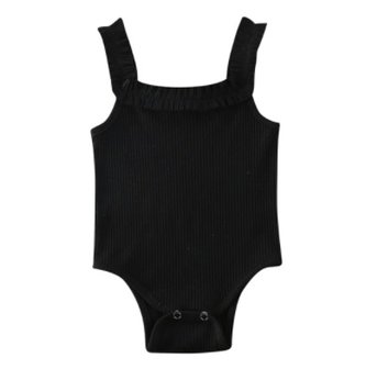 Baby Romper Mouwloos Zwart