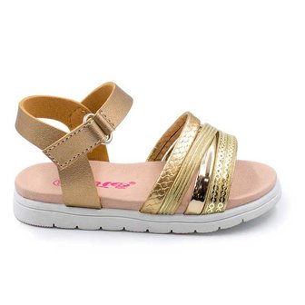 beha Nageslacht pad Baby Peuter sandalen Sophie Gold Mt18-23