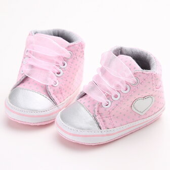 Baby Sneaker Lace-Up Pink