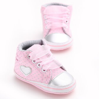 Baby Sneaker Lace-Up Pink