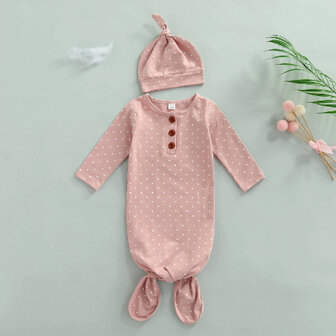 Baby Pyjama / Slaapzak Dotted Pink 
