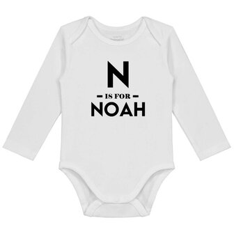 Babyromper lange mouwen met naam