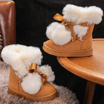 Rock and Joy Mini Snowboots Pompon Camel