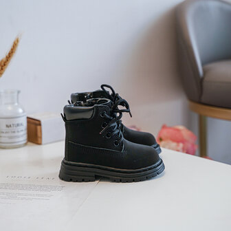 Kinder Gympen Timby Black Gevoerd