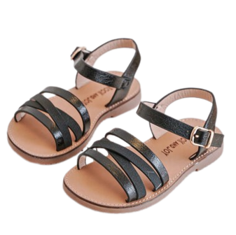 Kindersandalen paris black zwart meisjes