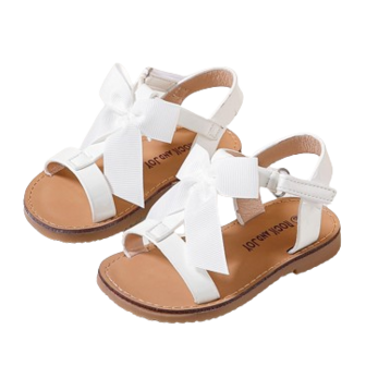 Kindersandalen Ribbon White