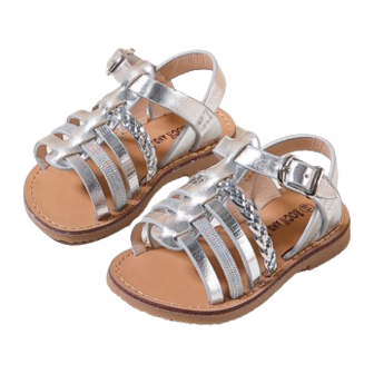 Kindersandalen Silver meisjes bandjes