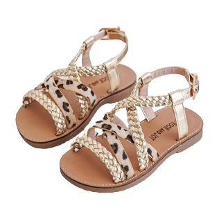 Kindersandalen Leopard Gold