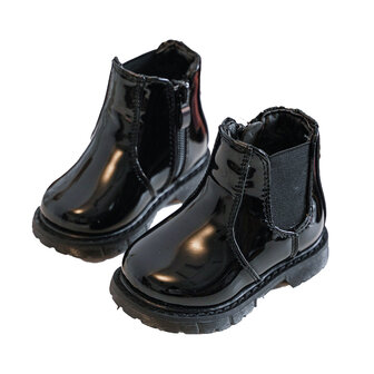 Enkellaarsjes Meisjes Chelsea Black Gevoerd