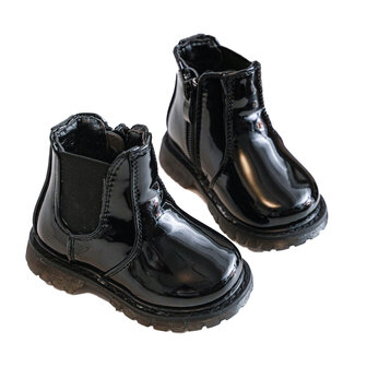 Enkellaarsjes Meisjes Chelsea Black Gevoerd