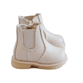Enkellaarsjes Chelsea Beige Gevoerd
