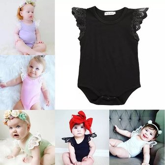 Baby Romper Lace Zwart