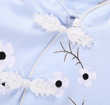 Baby Romper Cheonsam Blue