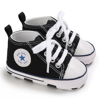 Baby Gympen Chuck Black babyschoenen zwart maat 19 20