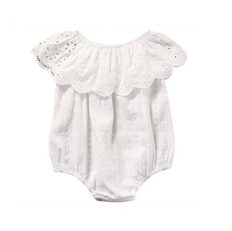 Baby Romper Broderie Wit