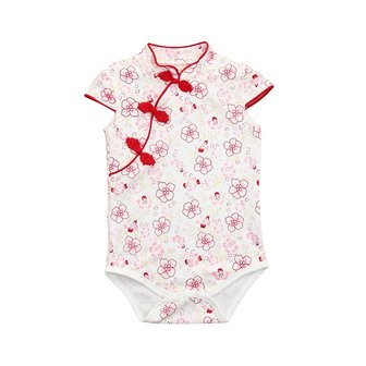 Baby Romper Cheonsam Red