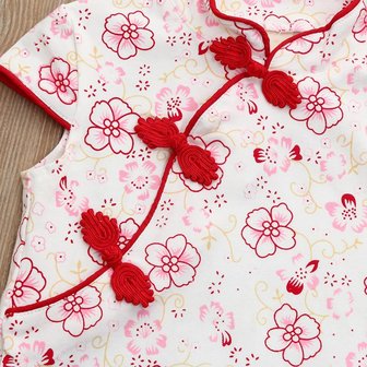 Baby Romper Cheonsam Red