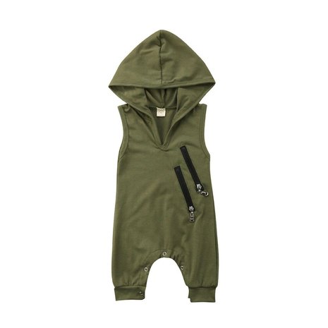 Baby Sleeveles Romper met hoody