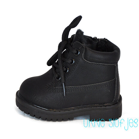 Rock and Joy Laarzen Timby Black Gevoerd 