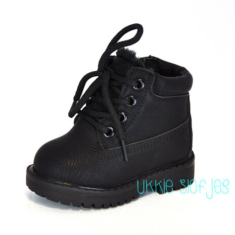 Rock and Joy Laarzen Timby Black Gevoerd 