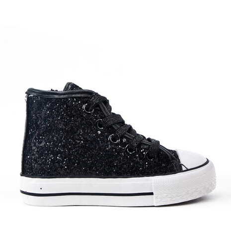 Kinder Gympen Glitter Black voor meisjes