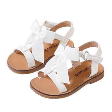 Kindersandalen Ribbon White