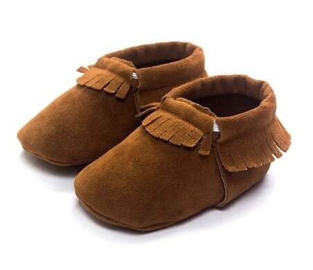 Baby Mocassin Fringe Instapper Brown