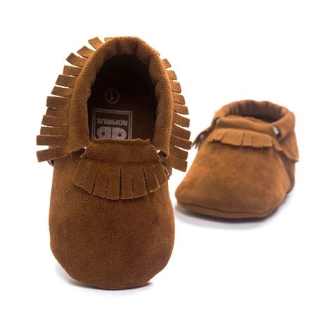 Baby Mocassin Fringe Instapper Brown