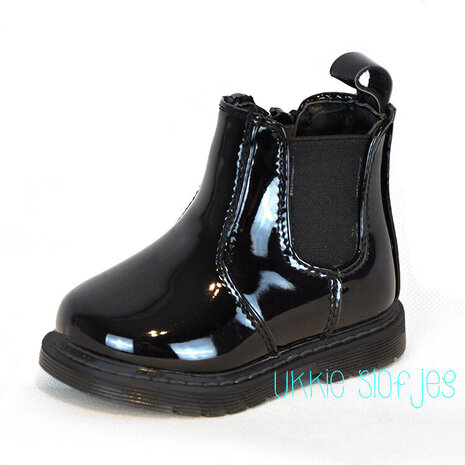 Enkellaarsjes Meisjes Chelsea Black Gevoerd