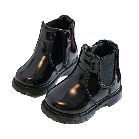 Enkellaarsjes Meisjes Chelsea Black Gevoerd