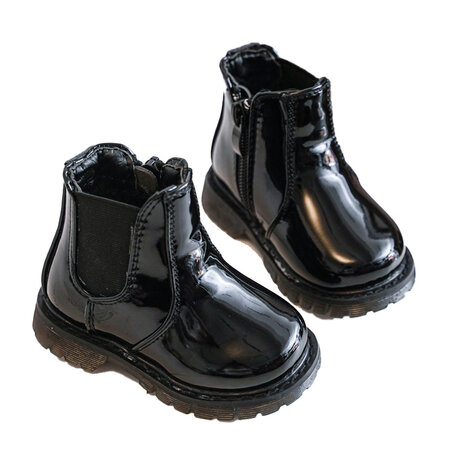 Enkellaarsjes Meisjes Chelsea Black Gevoerd
