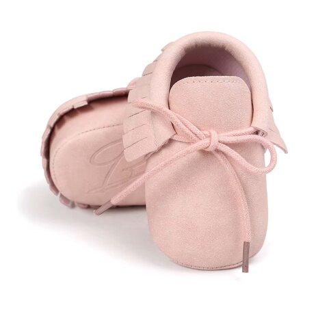 Baby Mocassin Fringe Paris Pink