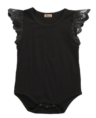 Baby Romper Zwart Lace