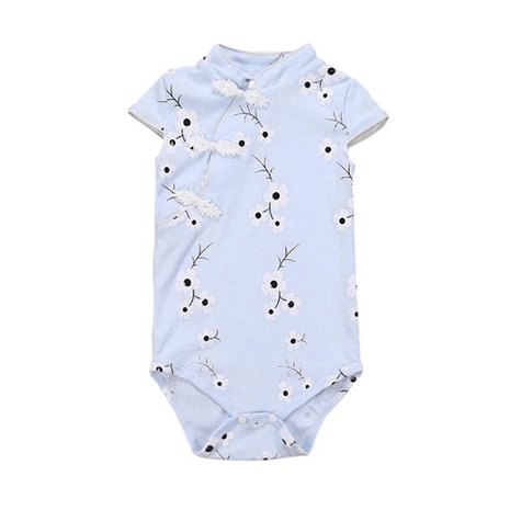 Baby Romper Cheonsam Blue