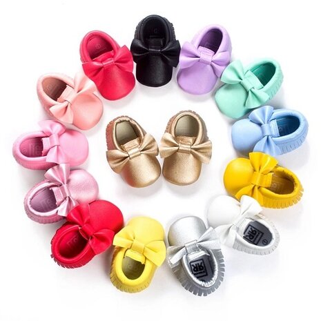 Baby Mocassin Ribbon Gold