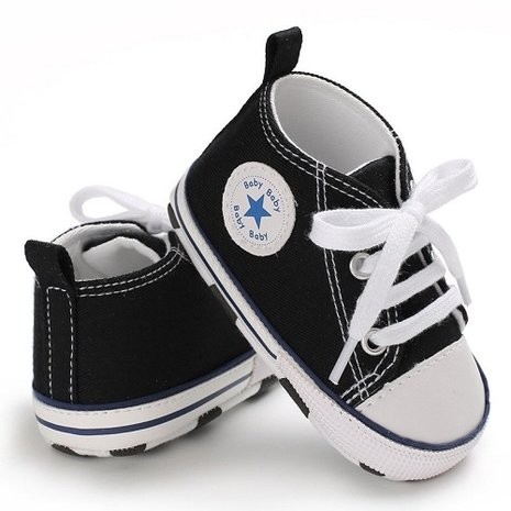 Baby Gympen Chuck Black babyschoenen zwart maat 19 20