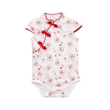 Baby Romper Cheonsam Red