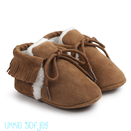 Gevoerde Moccasin babyschoenen