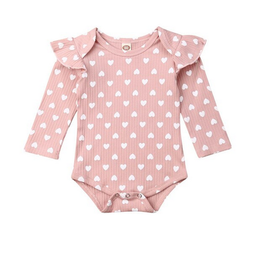 Baby Romper met Hartjes Maat 80&90