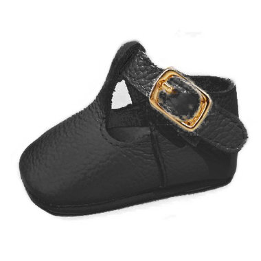 Babyschoenen Amy Leer Black Maat 21