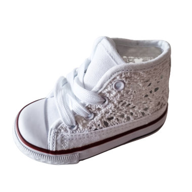 Kinder Laarsjes Broderie Wit Maat 22-24