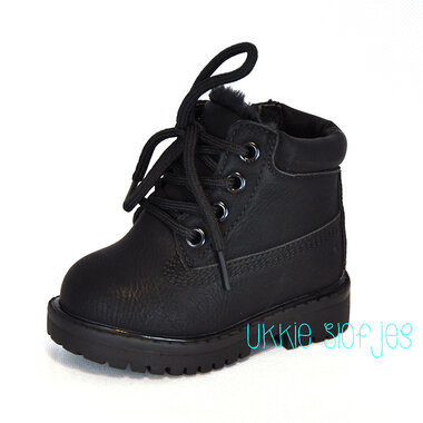 Kinder Gympen Timby Black Gevoerd Maat 22-24