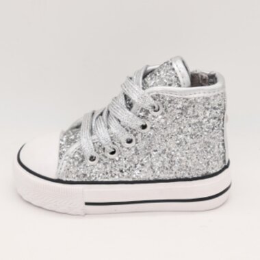 Rock and Joy Gympen Glitter Silver Maat 19-23