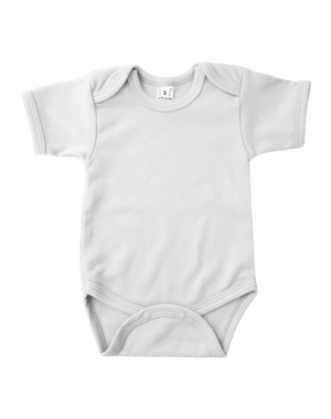 Babyromper korte mouwen wit met eigen tekst