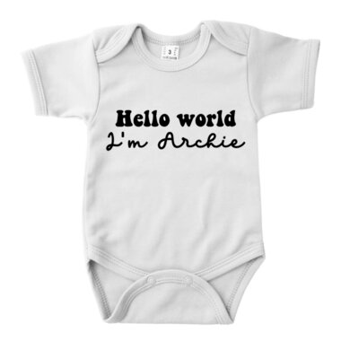 Babyromper korte mouwen Hello World!