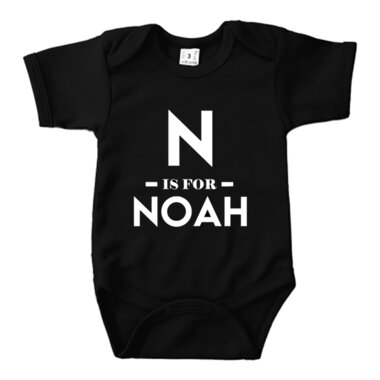 Babyromper korte mouwen met naam