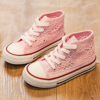 Kinder Laarsjes Broderie Roze Maat 18-23